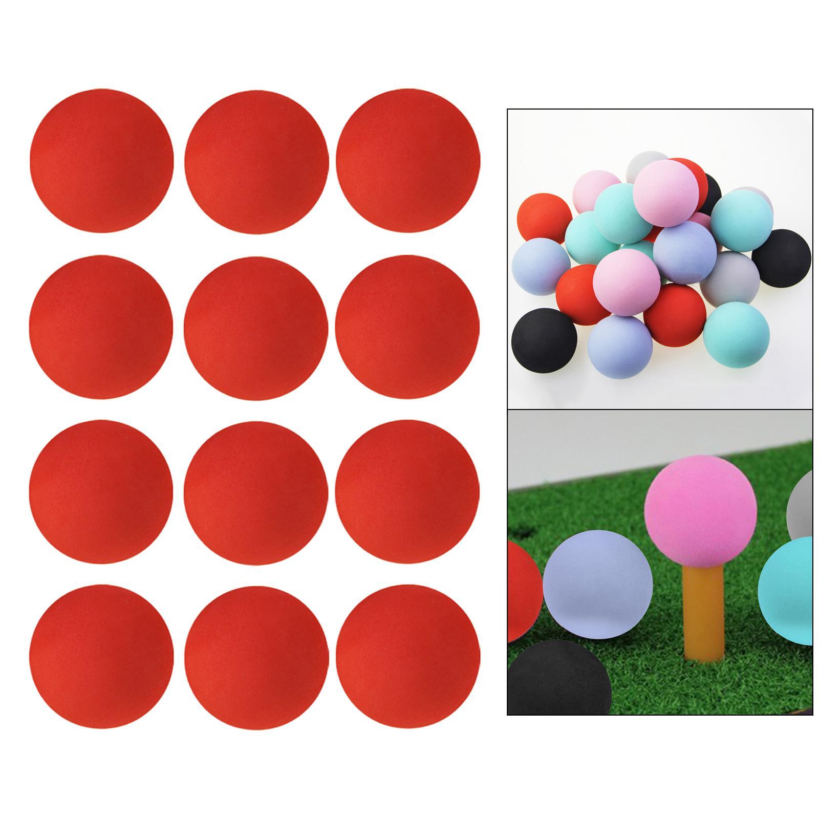 12x EVA Foam Golf Swing Exercises Practice Training Balls Red
