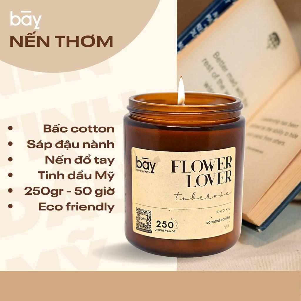 Nến thơm phòng Flower Lover ️FREESHIP️tinh dầu nhập khẩu Mỹ,  khử mùi, sáp đậu nành, bấc cotton, không khói