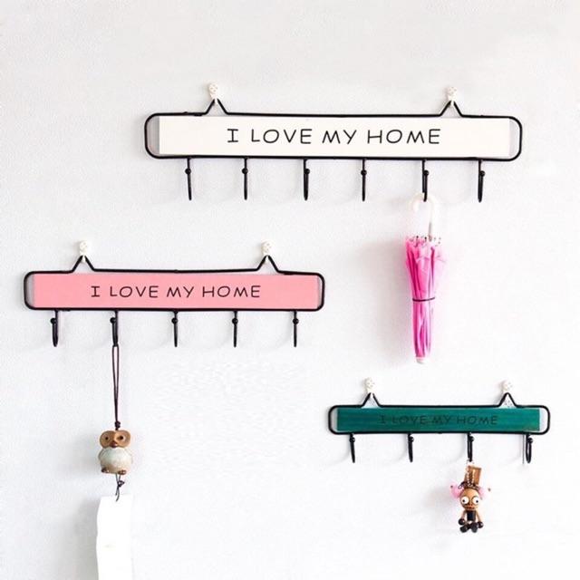 Móc treo đồ I love my home xinh xắn