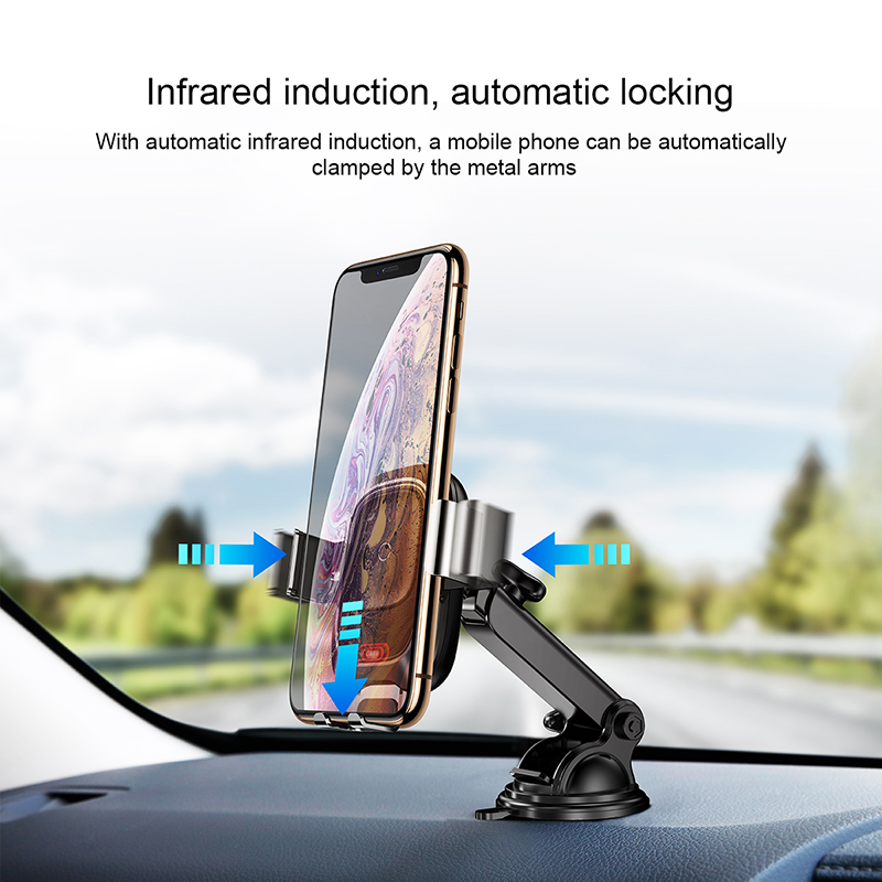 Giá đỡ kiêm Sạc không dây thông minh trên xe hơi Baseus Vehicle 2 in 1 hỗ trợ sạc nhanh cho điện thoại smartPhone (chuẩn Qi, sạc thông minh,10W) - Hàng chính hãng