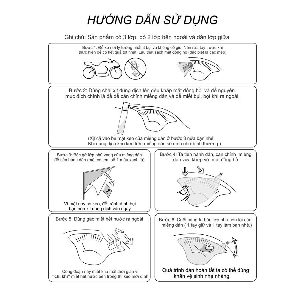 Miếng dán bảo vệ mặt đồng hồ dành cho xe Ex 150 2019