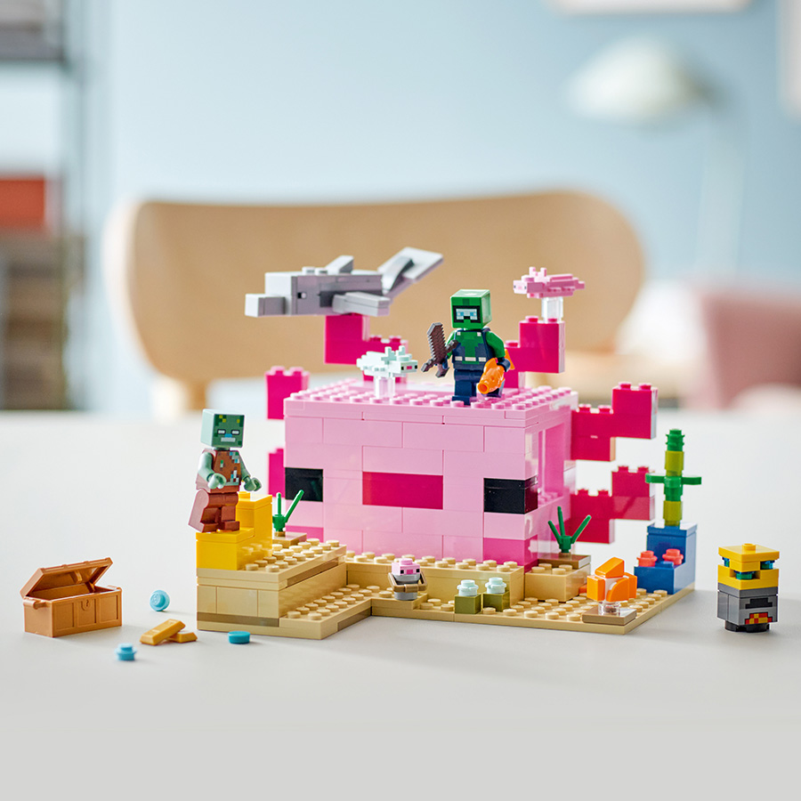 Đồ Chơi Lắp Ráp Ngôi Nhà Cá Axolotl LEGO MINECRAFT 21247 (242 chi tiết)