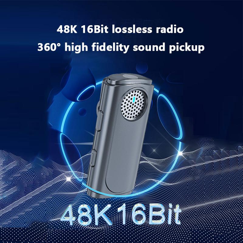 Micrô cài ve áo không dây Bảo vệ gió Giảm tiếng ồn 50M Audio Video Ghi âm giọng nói Mic Lavalier cho iPhone Type-C PC Live Color: Double Type C