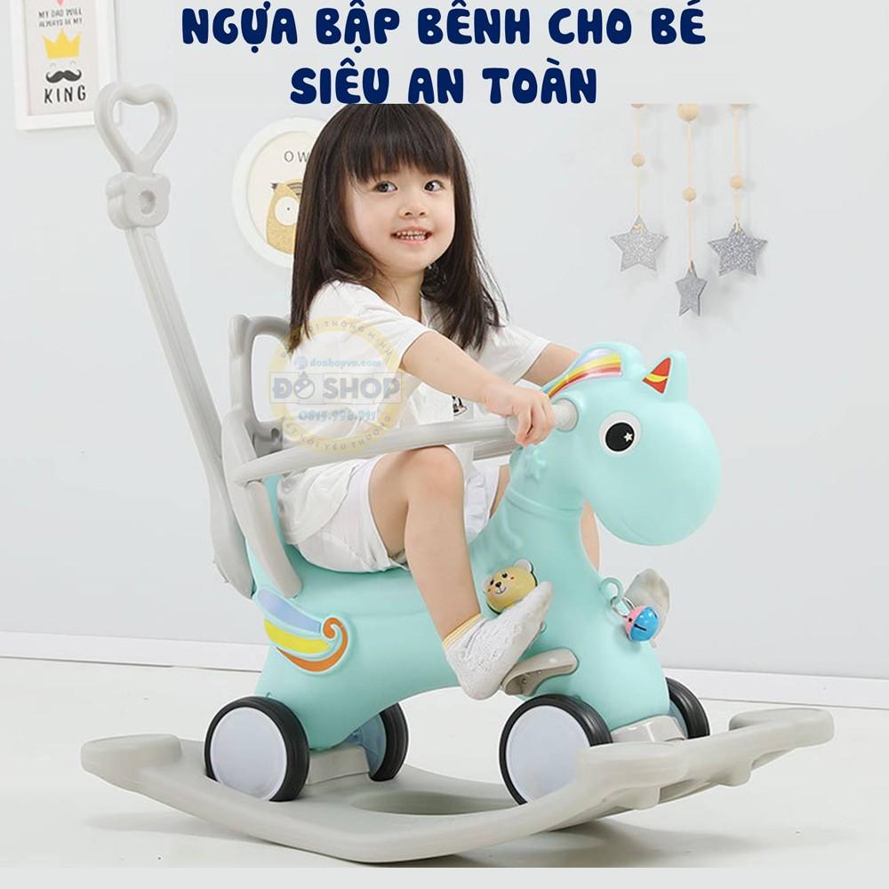 Ngựa bập bênh kiêm xe chòi có thanh đẩy cho bé yêu Đồ Chơi Trẻ Em Trí Tuệ