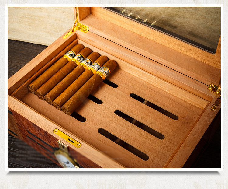 Hộp Đựng Tủ Giữ Ẩm Cigar CH0064 Bảo Quản 100 Điếu Chất Liệu Gỗ Tuyết Tùng Cao Cấp