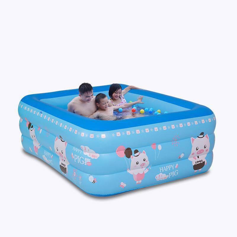 BỂ BƠI PHAO BƠI 1,2M/1,3M/1,5M/1,8M/2,1M CHỮ NHẬT 3 TẦNG -