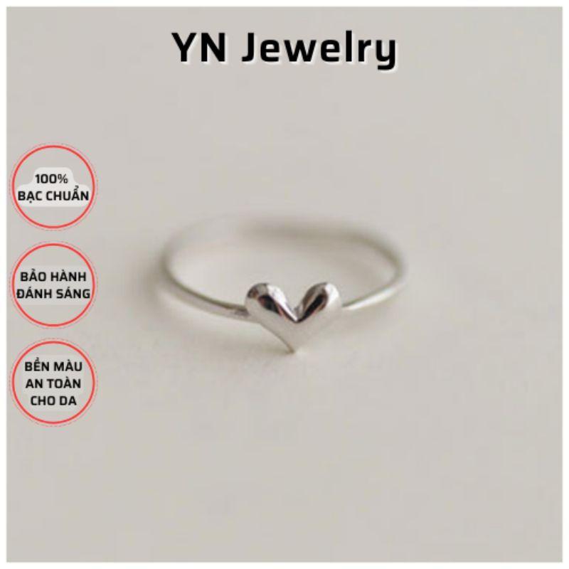 Nhẫn bạc tim đặc YN JEWELRY