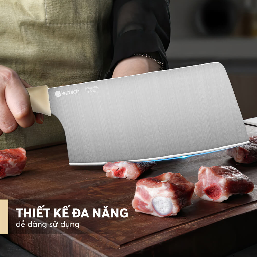 Bộ Dao Thép Diamond 3 Món Đóng Hộp Elmich EL8410, Hàng Chính Hãng, Chống Trượt, Chống Ăn Mòn-JoyMall