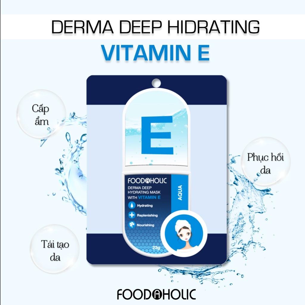 Mặt nạ Vitamin E cấp ẩm, căng bóng da Foodaholic Derma Deep Hydrating Mask With VITAMIN E 23g