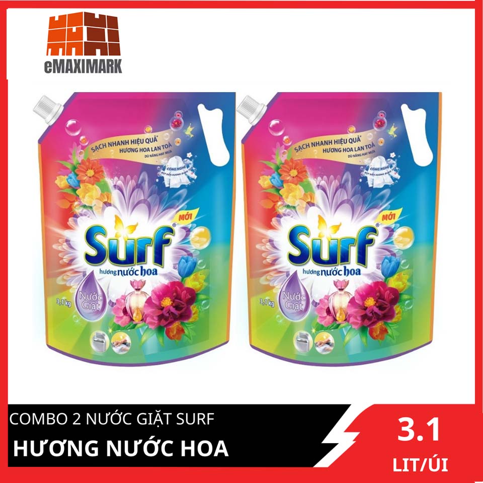 COMBO 2 túi nước giặt Surf Nước hoa 3.1KgX2