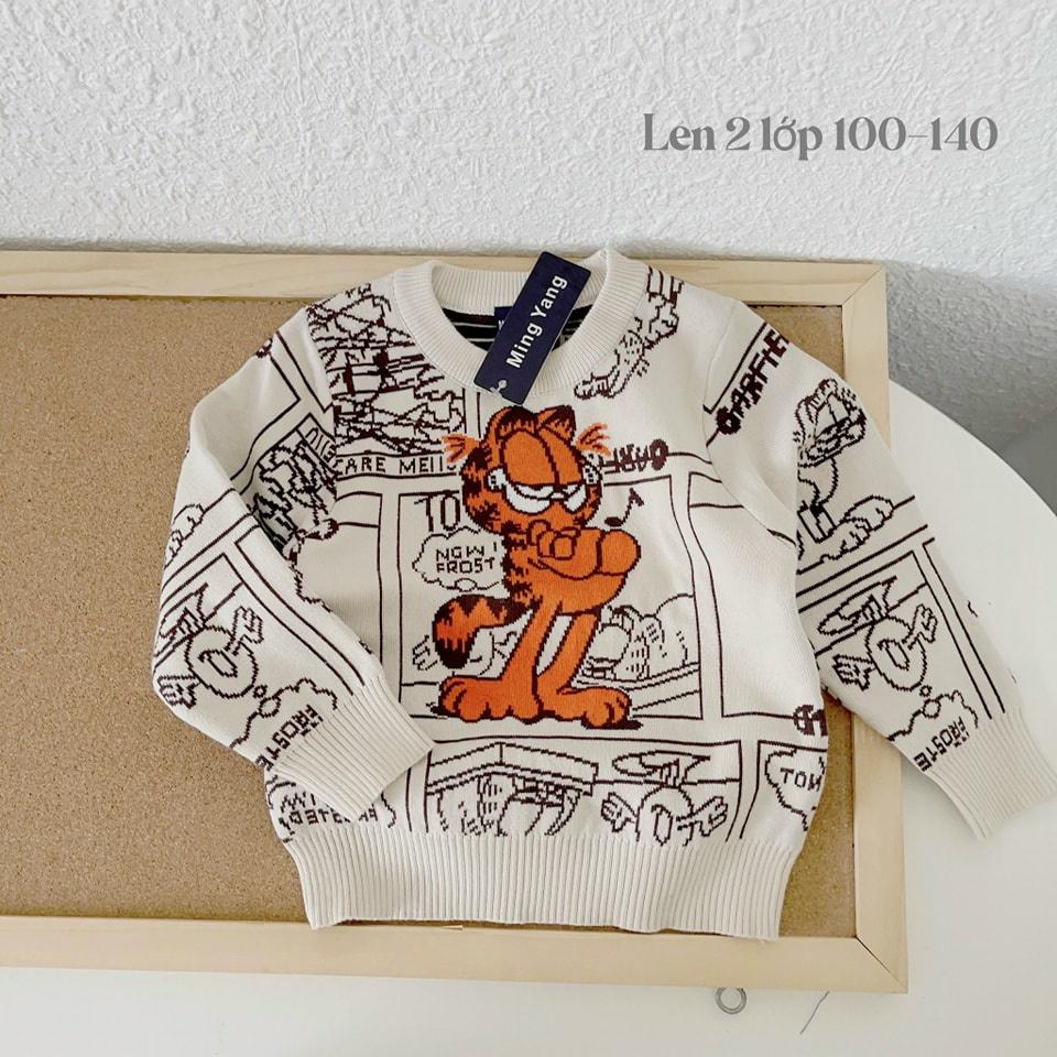 Áo len dài tay mùa đông cho bé trai gái hình noel mickey phối đồ đẹp từ 10-22kg hàng Quảng Châu