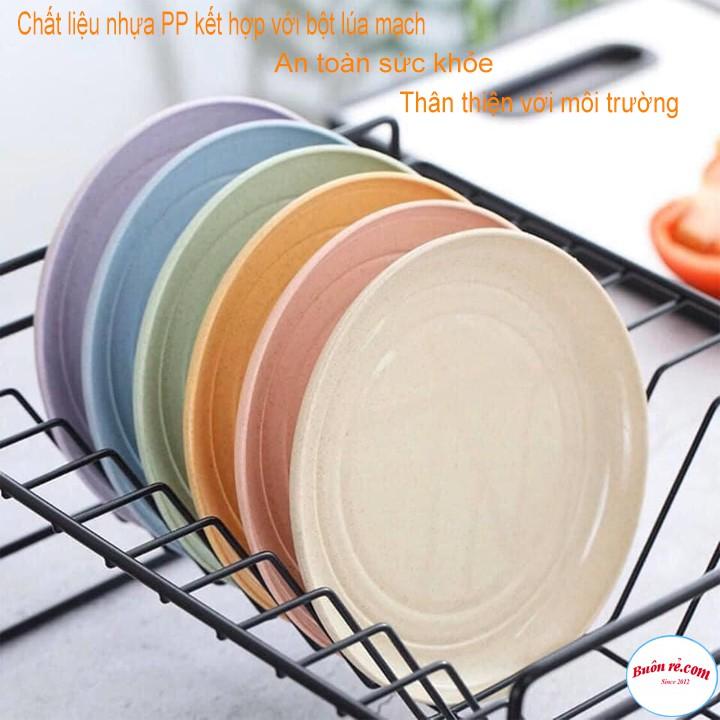 Set 6 Đĩa Tròn Lúa Mạch Chịu Nhiệt Tốt, sét 8 đĩa lúa mạch vuông