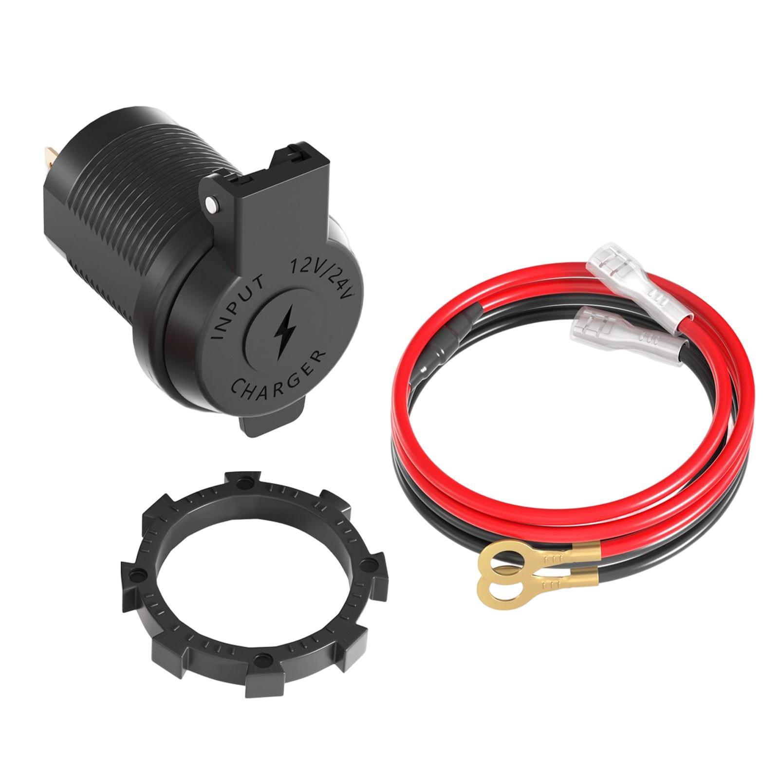 USB Charger Socket PD Type C + QC 3.0 with LED Backlight for Motorcycle