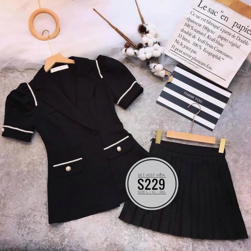 Bigsize Set vest viền S229