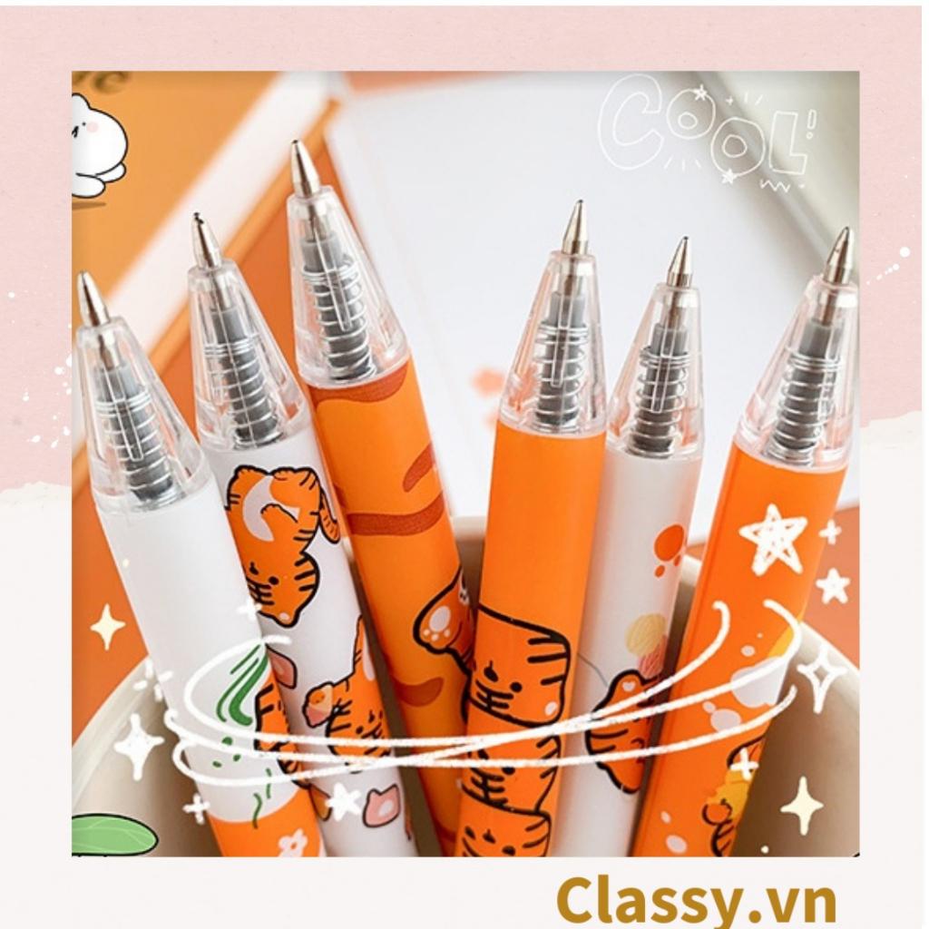 Bút gel Classy bấm 0.5mm họa tiết con hổ tết, tùy chọn cho sinh viên/nhân viên văn phòng PK1147