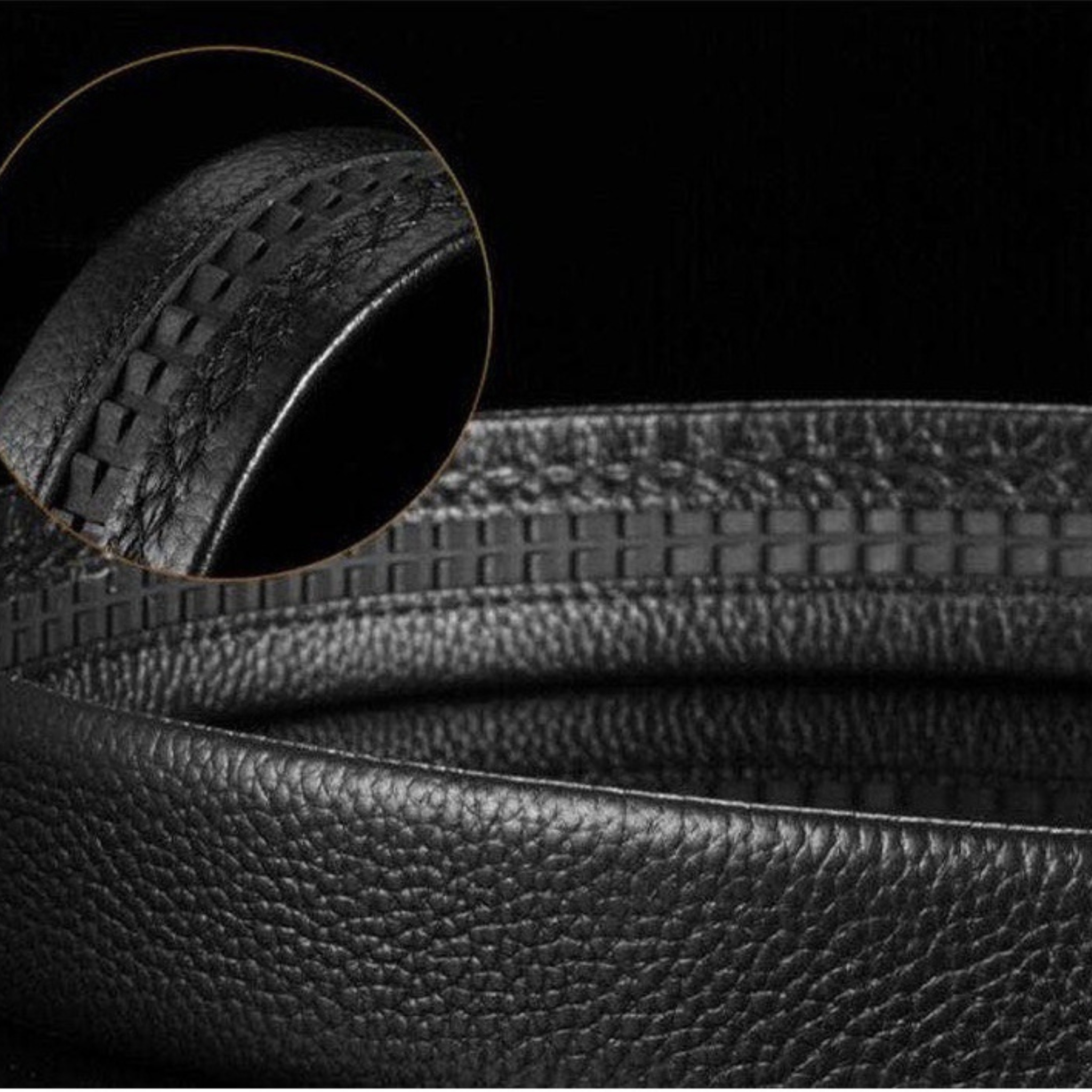 Thắt lưng nam da ( màu đen) chống nước,dây nịt nam khóa chống gỉ độ bền cao thời trang Doka - DKR30