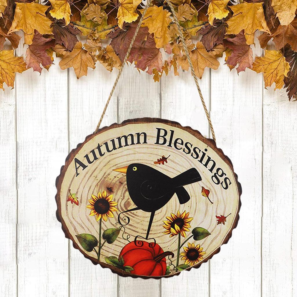 Fall   ing Sign Harvest Decoration ers Bird
