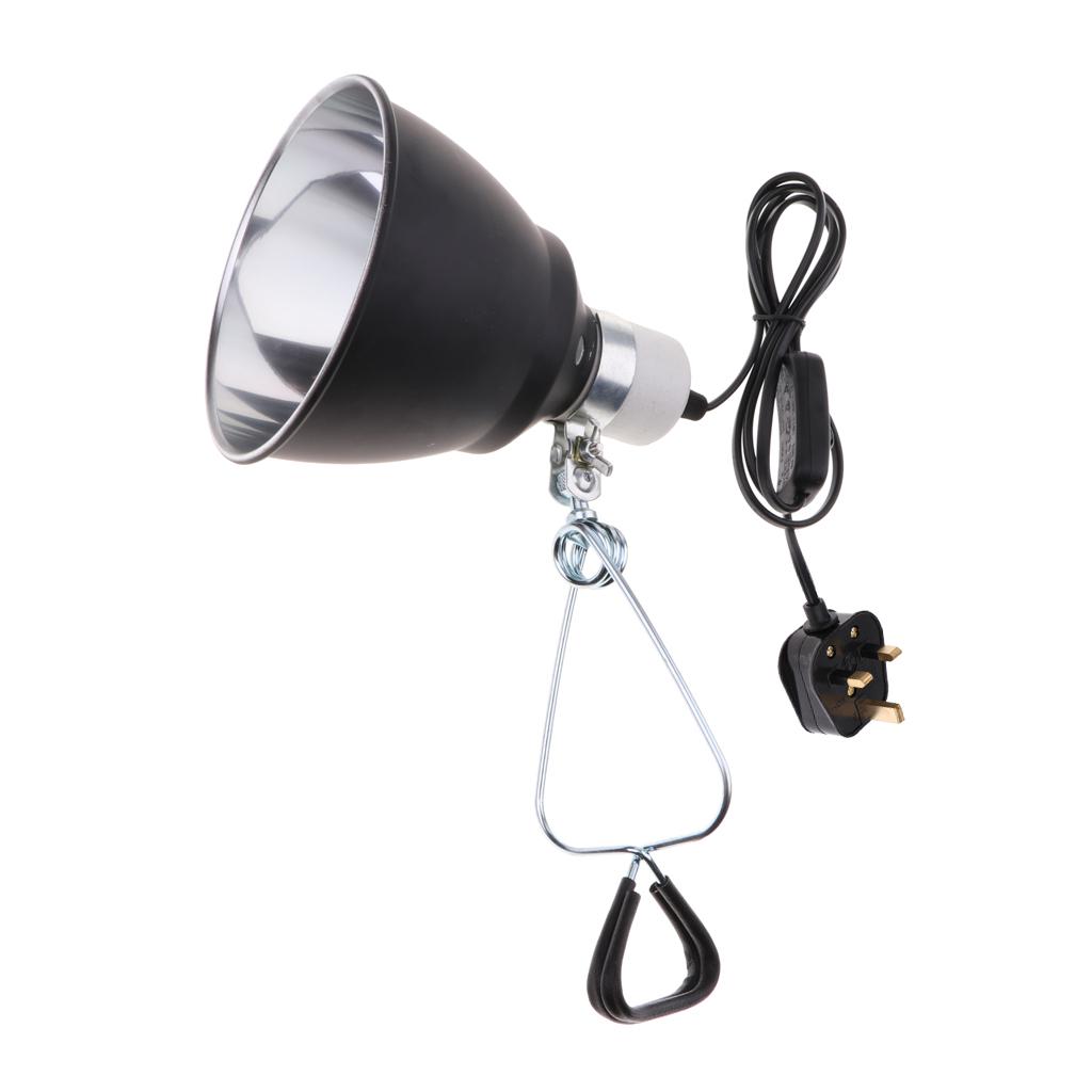 Brand New E27 Reptile Tortoise Ceramic Heating Light Holder Black UK Plug
