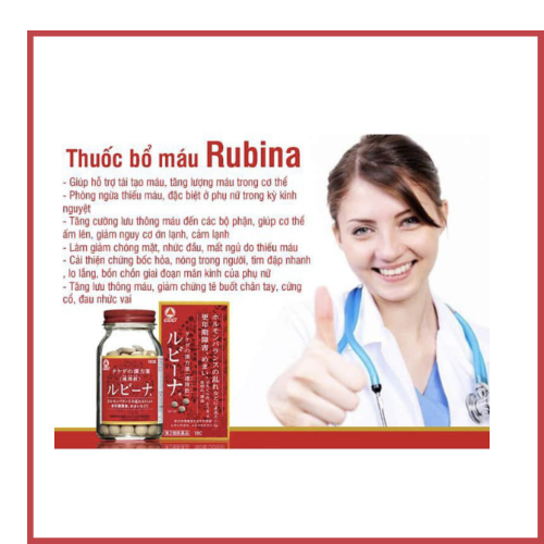 Viên Uống Bổ Máu Rubina 180 viên Nhật Bản - Tiền Mãn Kinh