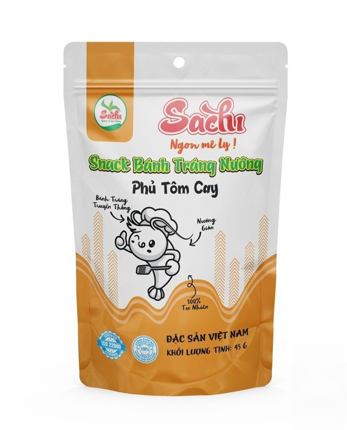 Bánh Tráng Nướng Vi Tôm Cay Sachi 45gram