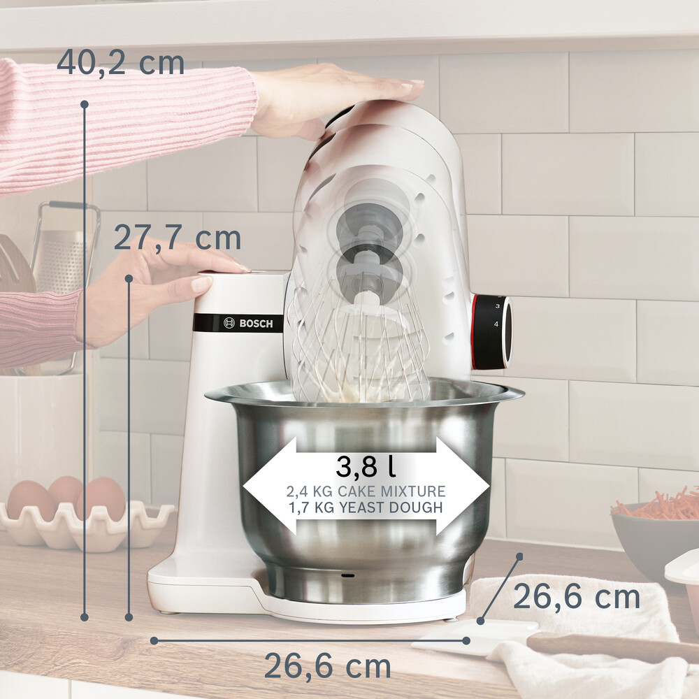 Máy xay trộn đa năng Bosch MUMS2EW20 - Series 2 700W 3.8L 4 tốc độ - Hàng chính hãng