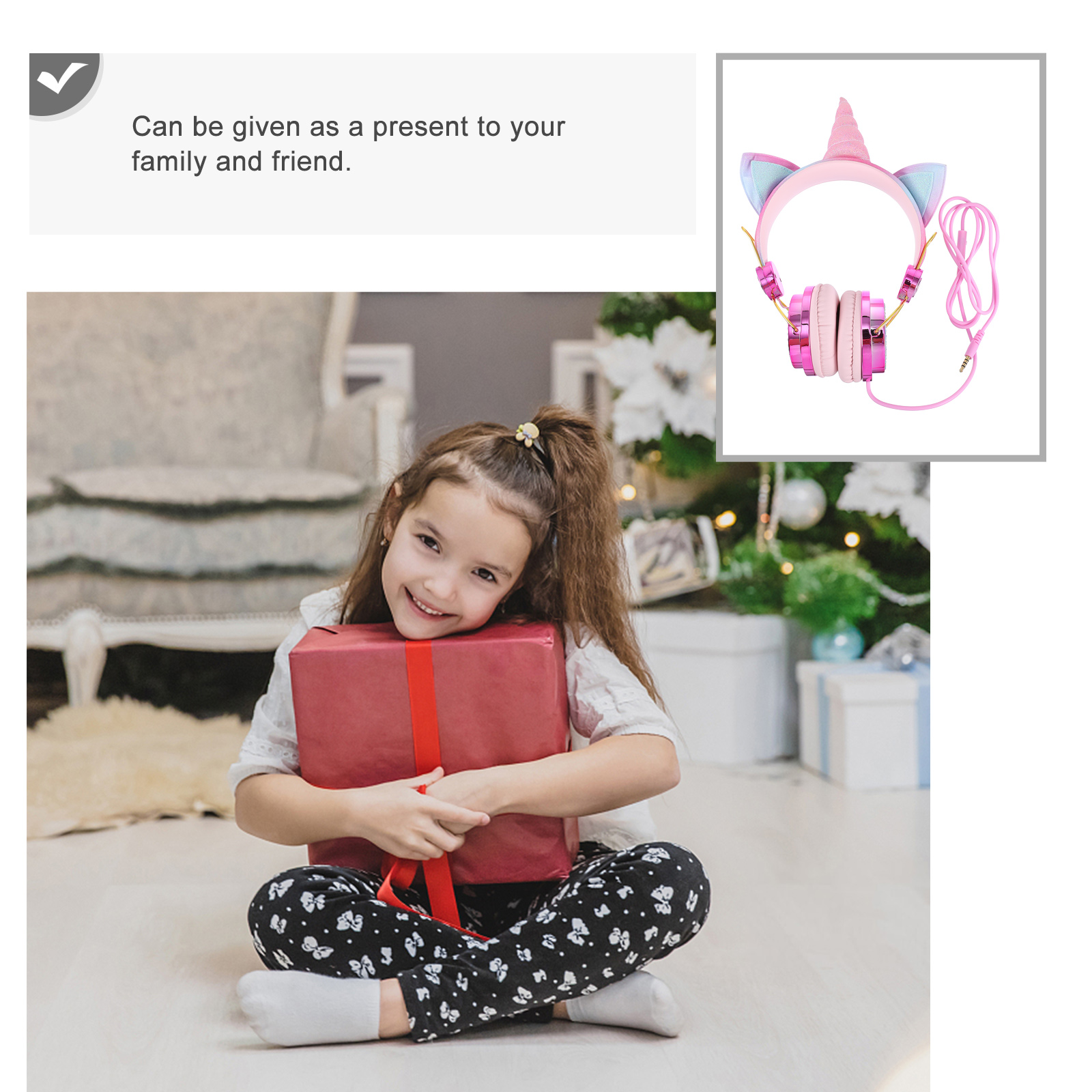 Chơi Game Có Dây Tai Nghe Sừng Mèo Hình Dạng Tai Có Dây 3.5Mm Headphone Máy Tính