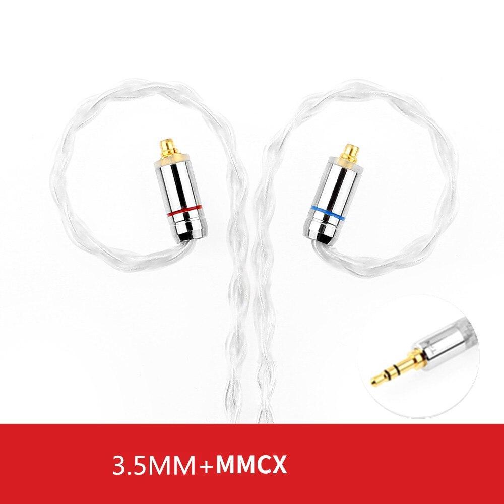 Dây Cáp Mạ Bạc Trn T3 8 Lõi 2.5/3.5mm Kèm Mmcx/2Pin Cho Tai Nghe Hifi