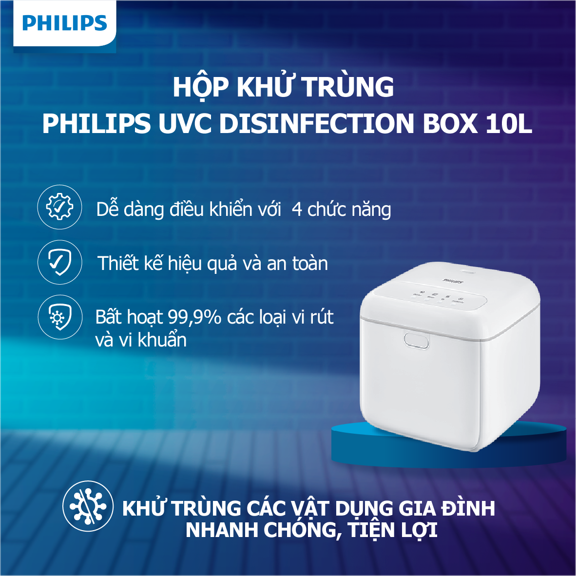 Hộp khử trùng Philips UVC Disinfection Box 10L