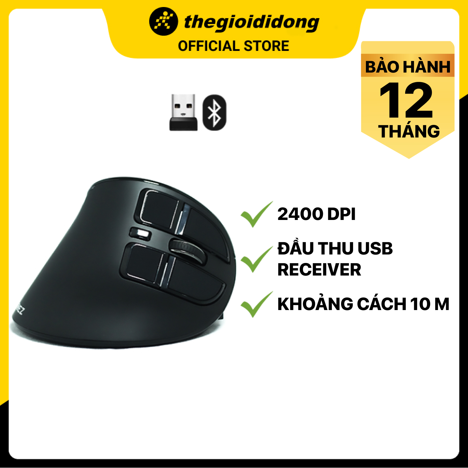 Chuột Bluetooth Zadez M398 Đen - Hàng chính hãng