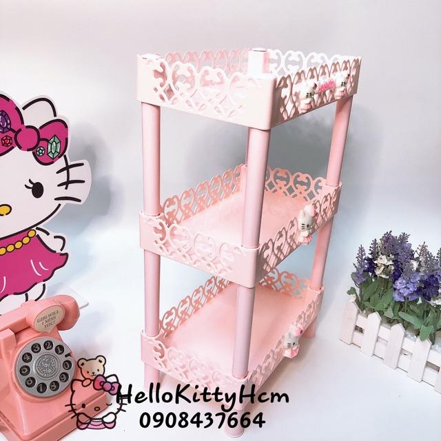 Kệ nhựa 3 tầng Hello Kitty