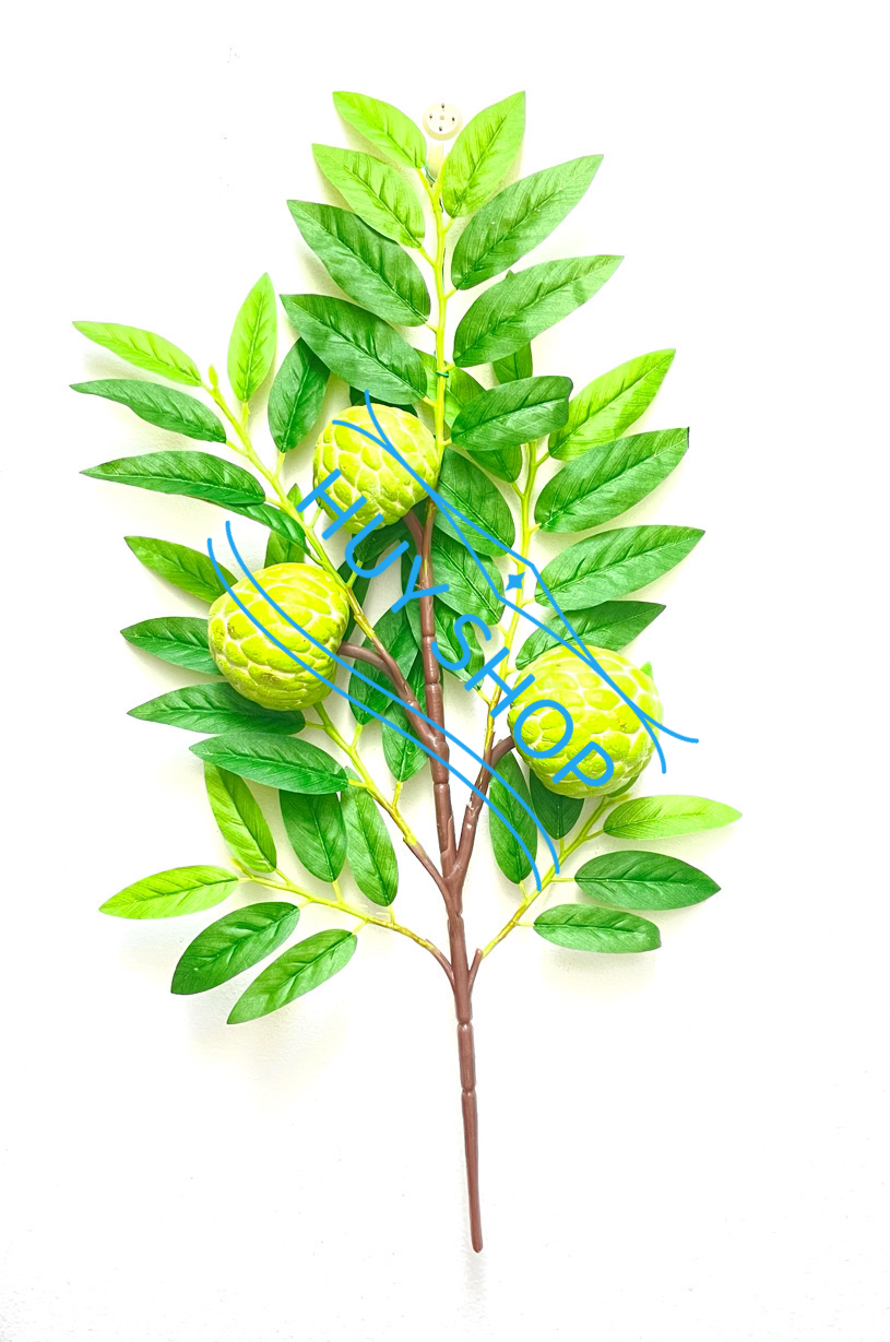 Cành Trái Mãng Cầu Ta  nhân tạo trang trí nhà cửa