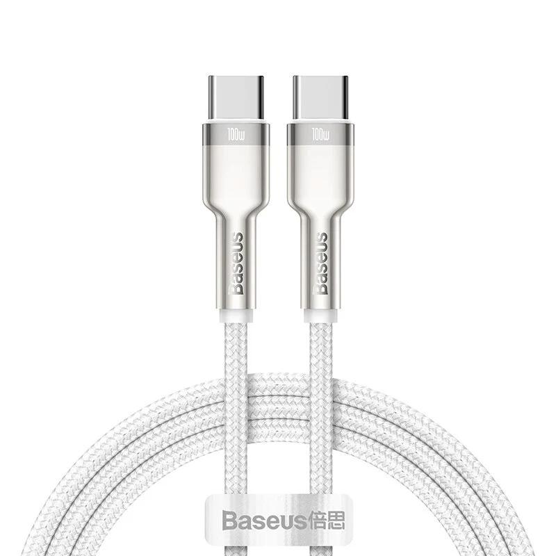 Cáp sạc nhanh 100W Baseus Cafule Metal Data Cable Type C to Type C - Hàng chính hãng.