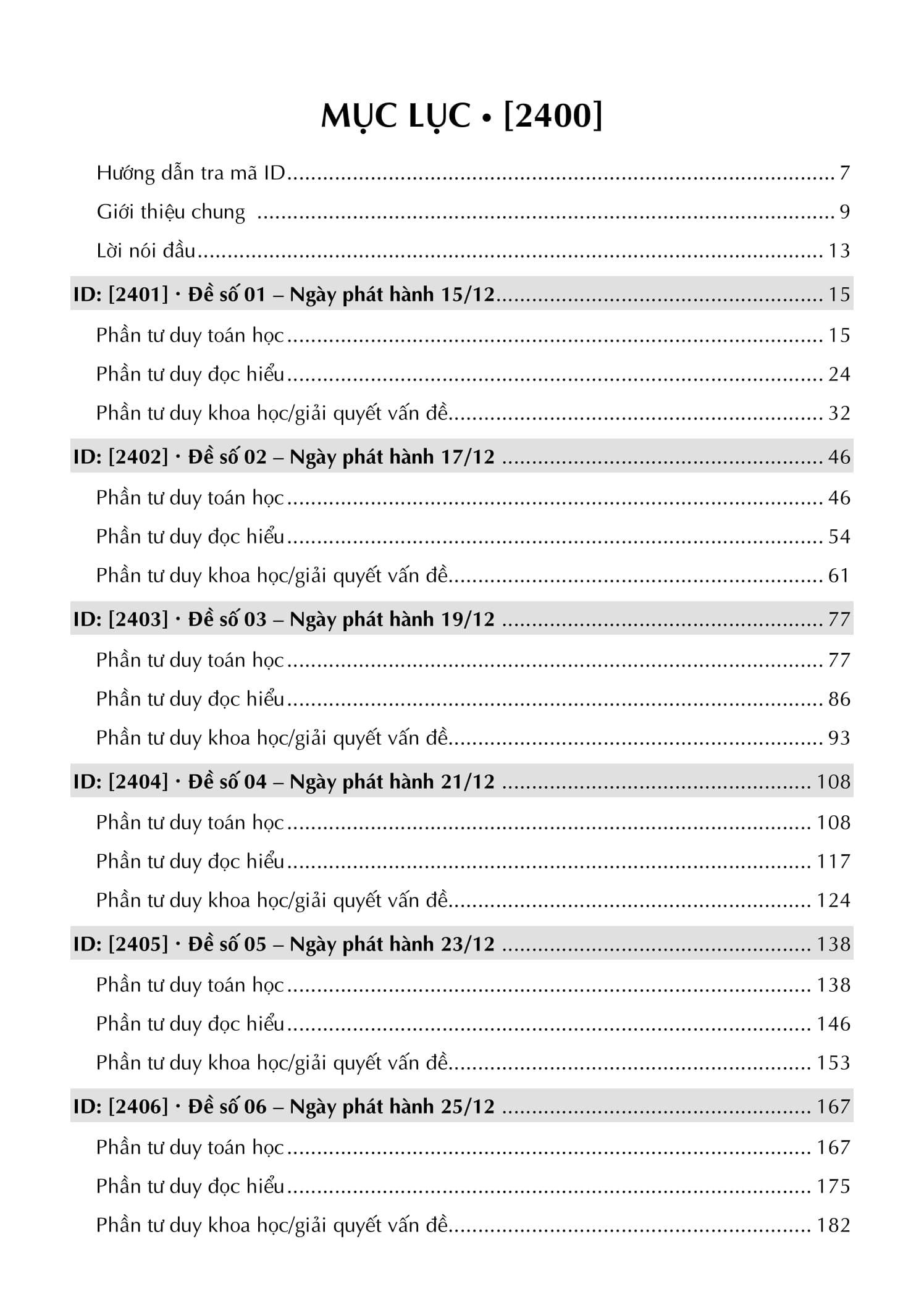 Sách - 20 Đề Luyện Thi Đánh Giá Tư Duy Theo Cấu Trúc Đề Của Đại Học Bách Khoa Hà Nội - TSA