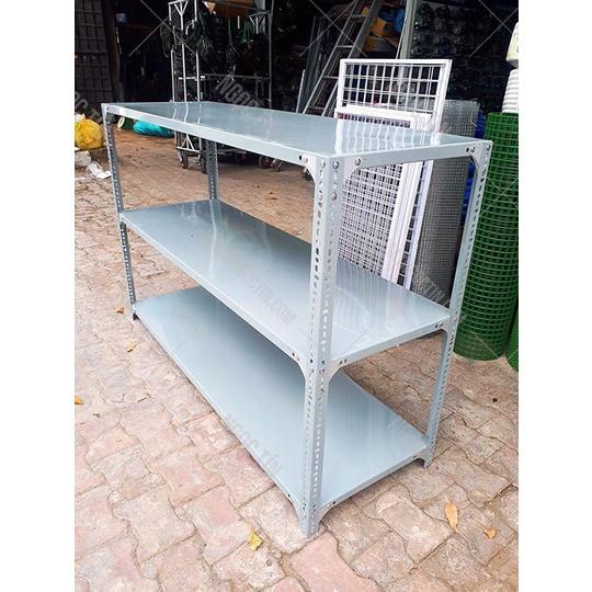 Kệ 3 tầng sắt V lỗ cao 1m,1.2mkệ,giá đựng đồ