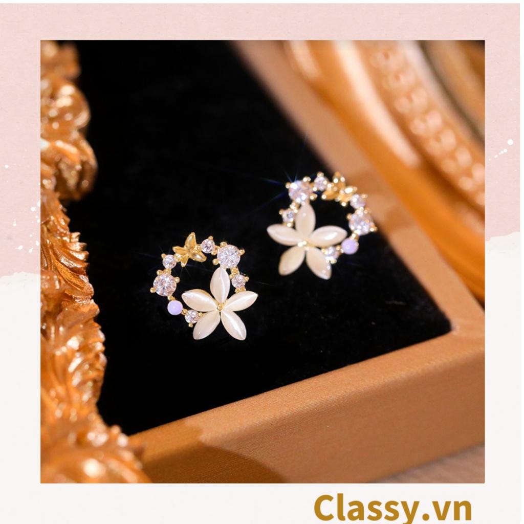 Khuyên tai Bông tai Hoa tai Classy hoa kiểu dáng độc đáo dễ thương PK1605
