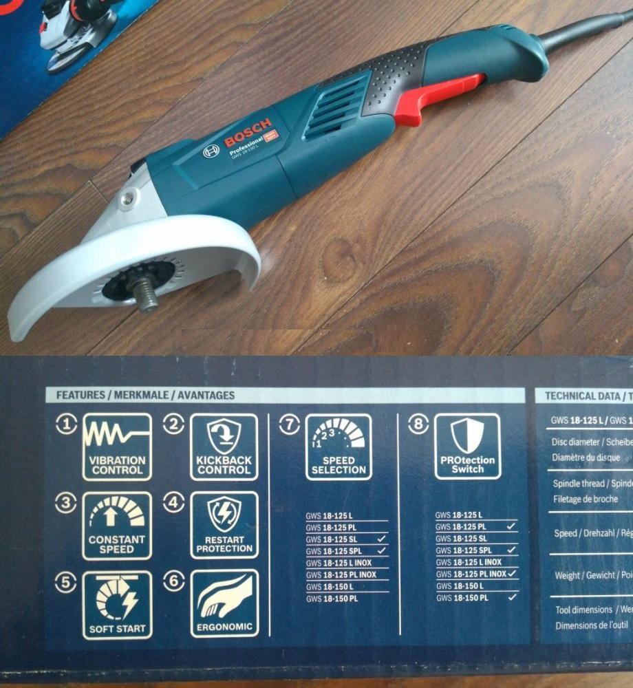 MÁY MÀI GÓC 1800W 150MM BOSCH GWS 18-150 L - HÀNG CHÍNH HÃNG