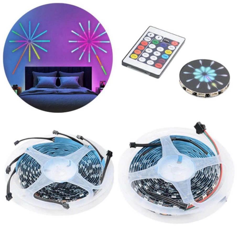 Đèn Led Dán Tường RGB 16 Màu Cảm Biến Âm Thanh Có Remote