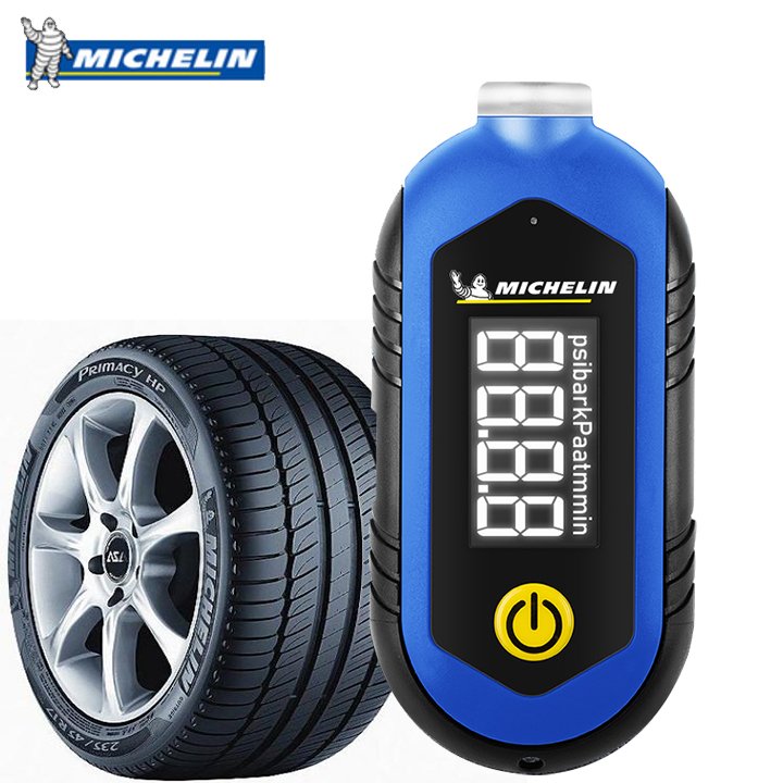 Đồng hồ đo áp suất lốp điện tử Michelin M2209, màn hình LCD 1 inch, đơn vị đo Psi, Kpa, Bar, At - Hàng Chính Hãng