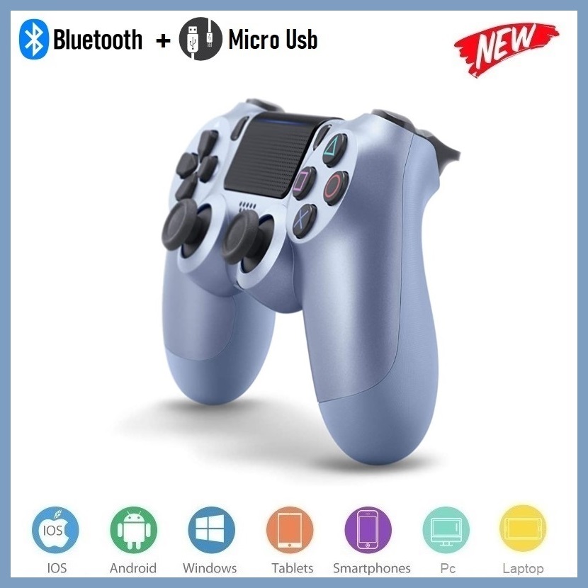 Tay Game không dây bluetooth P/S Titanium blue cho máy tính - điện thoại - máy game Console