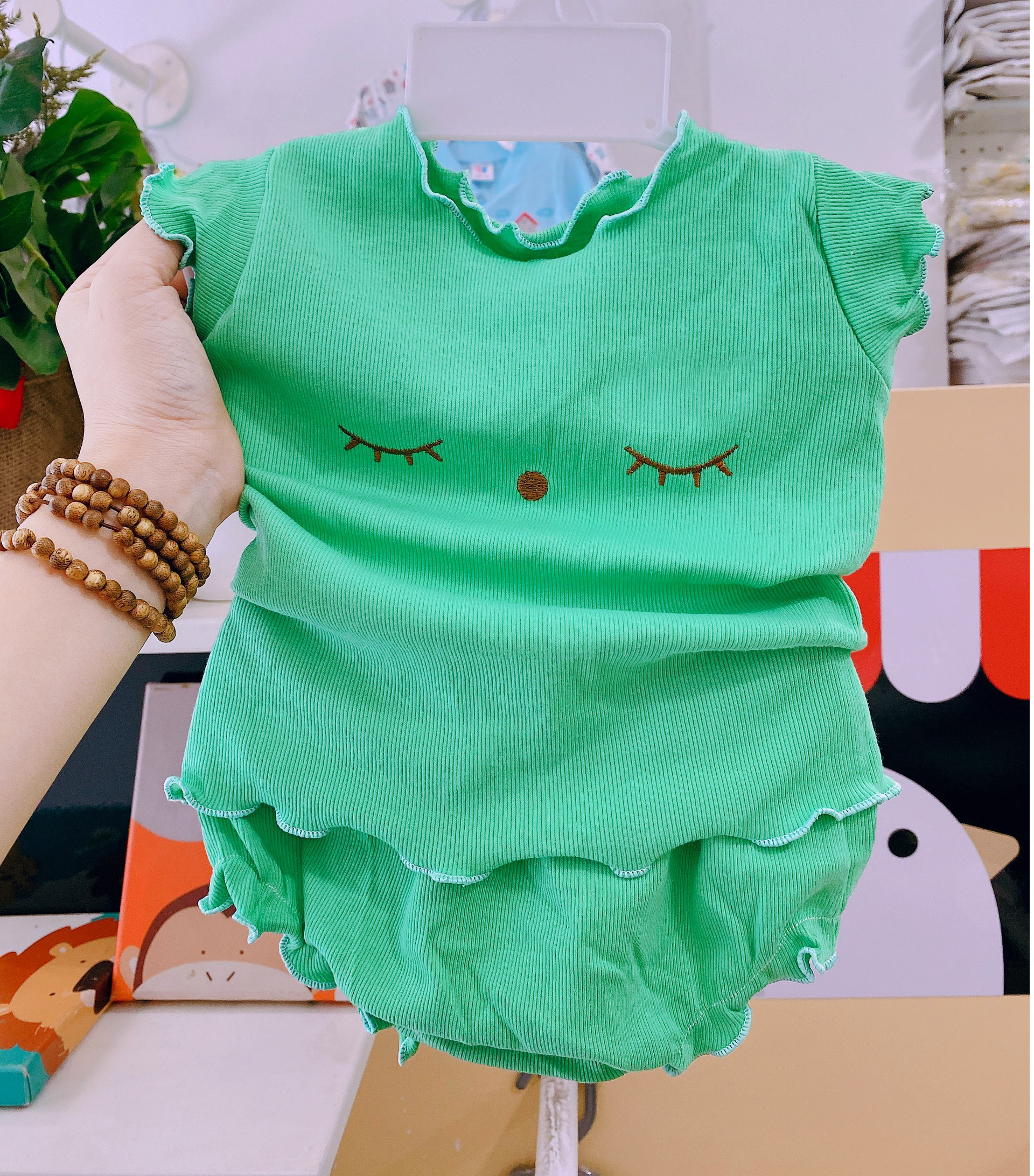 BỘ THUN MẶC MÁT NHIỀU MÀU SẮC DỄ THƯƠNG CHO BÉ GÁI