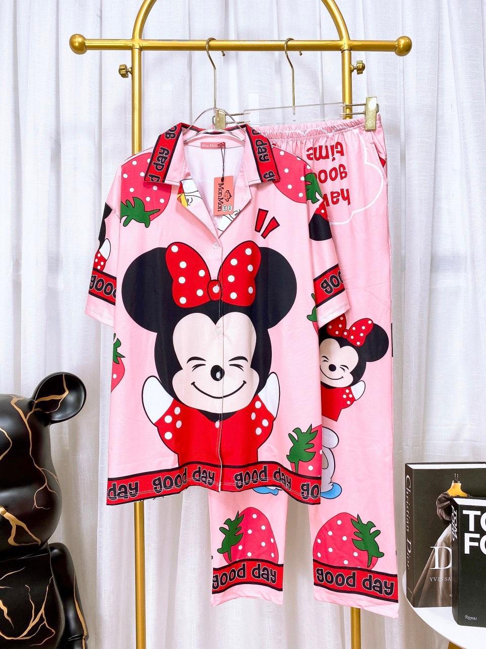Đồ bộ vải Thun Lạnh Bigsize 60kg~85kg, Pyjama, Tay Ngắn TL_TN_09