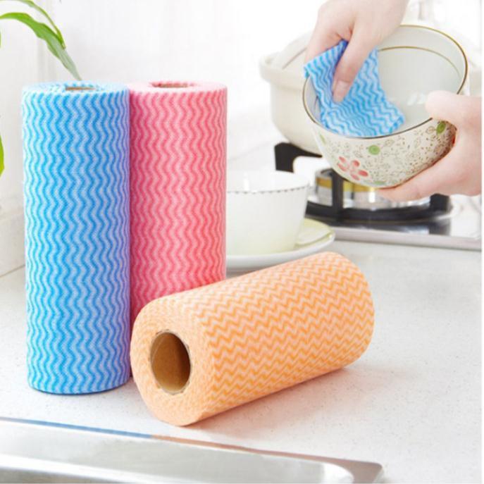 Cuộn 50 Khăn Lau Đa Năng - Có Thể Giặt Sạch Để Tái Sử Dụng, sạch, tiết kiệm