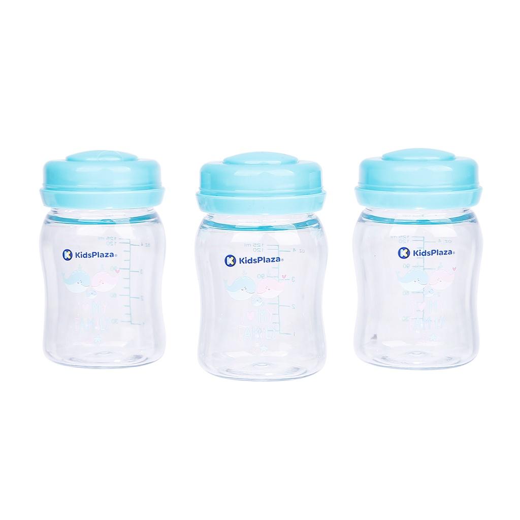 Set 3 bình trữ sữa Tritan 125ml Kids Plaza KP03