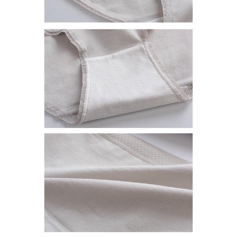 Quần Lót Nữ Cotton Y Tế Phối Cạp Ren Lưới, Diệt Khuẩn combo 10