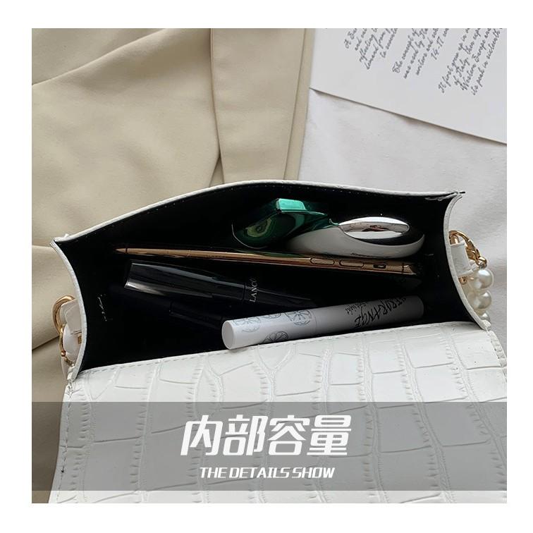 Túi Xách Nữ Khóa Tim Quai Ngọc Vintage Phong Cách Hàn Quốc Đeo Chéo