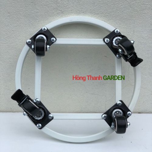 Đế Lót Chậu Có Bánh Xe ĐK40cm, Đế Chậu Thông Minh Cao Cấp HTG, Siêu Chắc Khỏe, Có Bánh Xe Di Chuyển, Có Chốt An Toàn, Chịu Lực Đến 200kg, Chất Liệu Hợp Kim Cao Cấp Sơn Tĩnh Điện