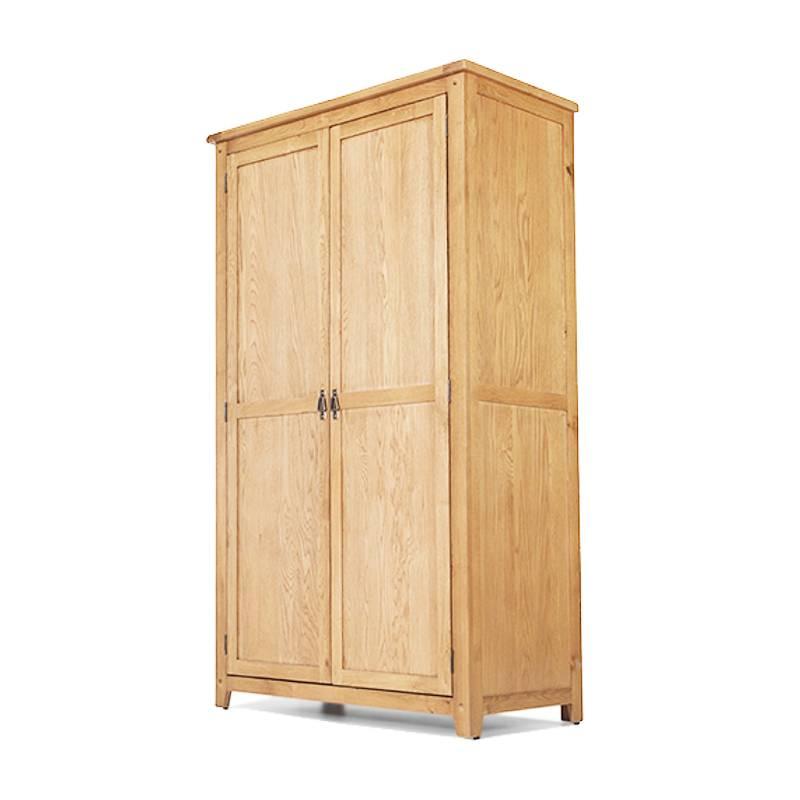 Tủ Quần Áo Rustic 2 Cánh Suốt Gỗ Sồi IBIE