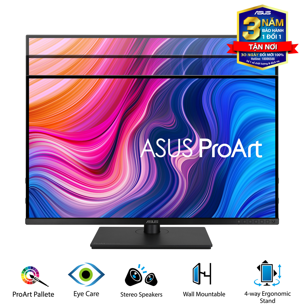 Màn Hình Chuyên Đồ Họa ASUS ProArt PA328QV 31.5&quot; 2K IPS (100% sRGB, 100% Rec.709, Color Accuracy ΔE &amp;lt; 2, Chứng nhận Calman, 75Hz, HDR, Loa) - Hàng Chính Hãng