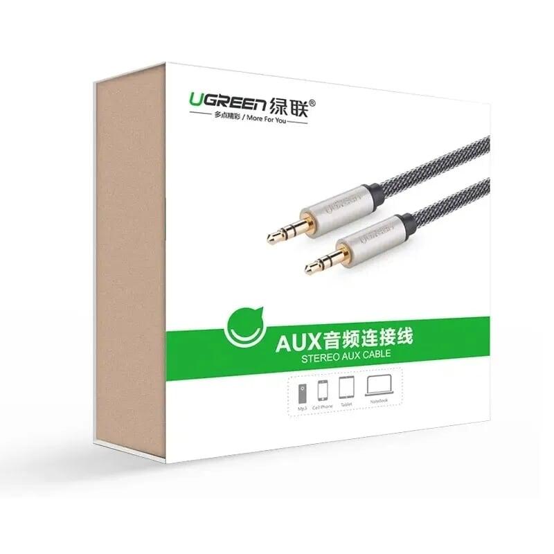 Ugreen UG10606AV125TK 5M màu Đen Cáp âm thanh 2 đầu 3.5mm dương cao cấp - HÀNG CHÍNH HÃNG