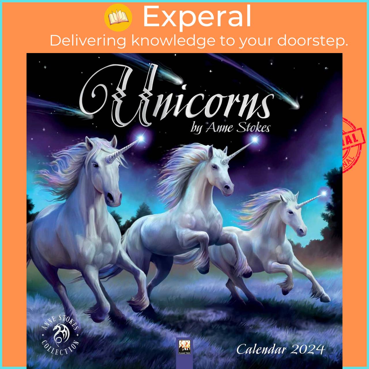 Hình ảnh Sách - Unicorns by Anne Stokes Wall Calendar 2024 (Art Calendar) by Unknown (US edition, paperback)